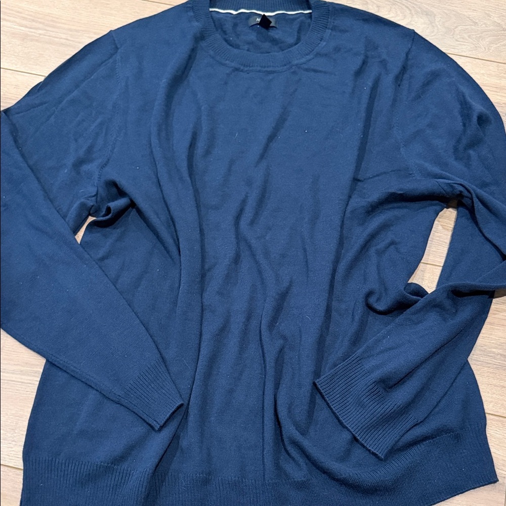 Alfani Men's Crewneck Sweater in Deep Blue